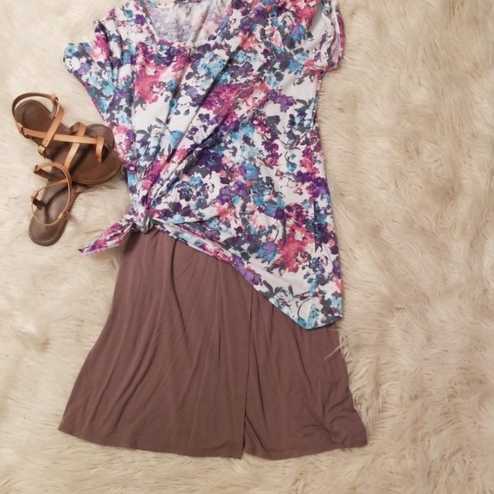 Mocha wrap skirt